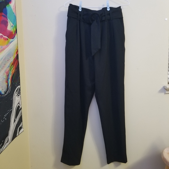 🖤 BLACK ZARA Trousers with BELT - Picture 3 of 6